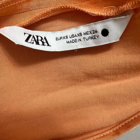 Zara Elegant Orange Maxi Dress - Picture 9 of 11